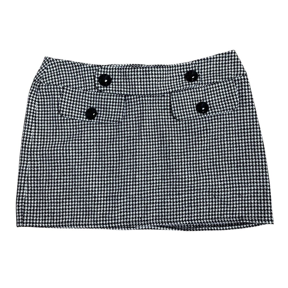 Wet Seal Vintage Y2K Houndstooth Mini Skirt Small